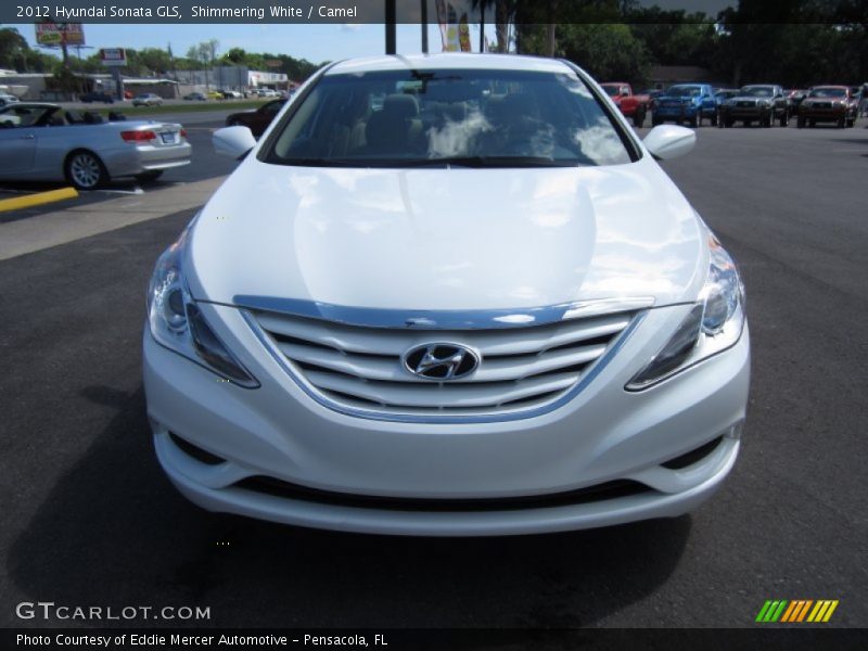 Shimmering White / Camel 2012 Hyundai Sonata GLS