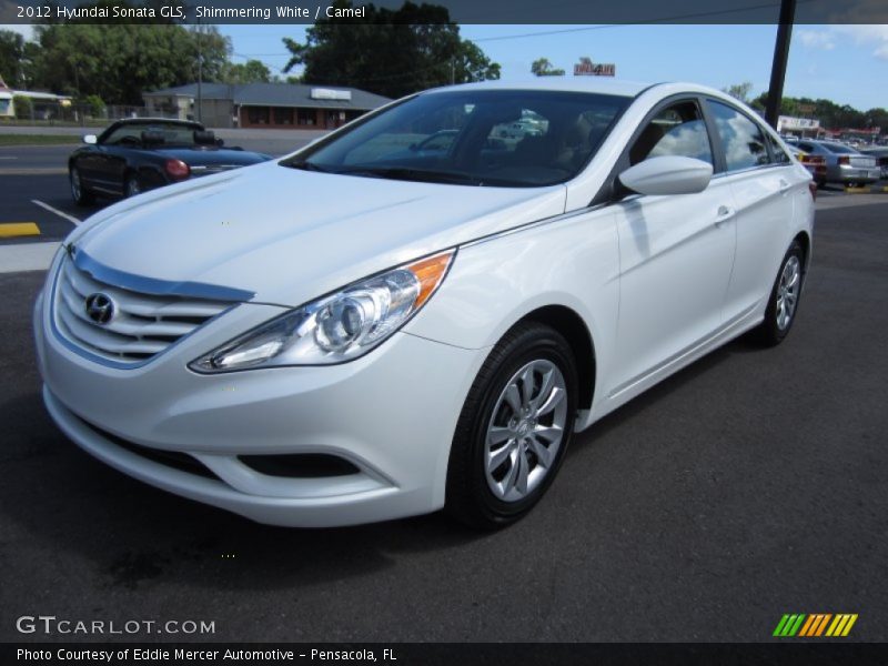 Shimmering White / Camel 2012 Hyundai Sonata GLS