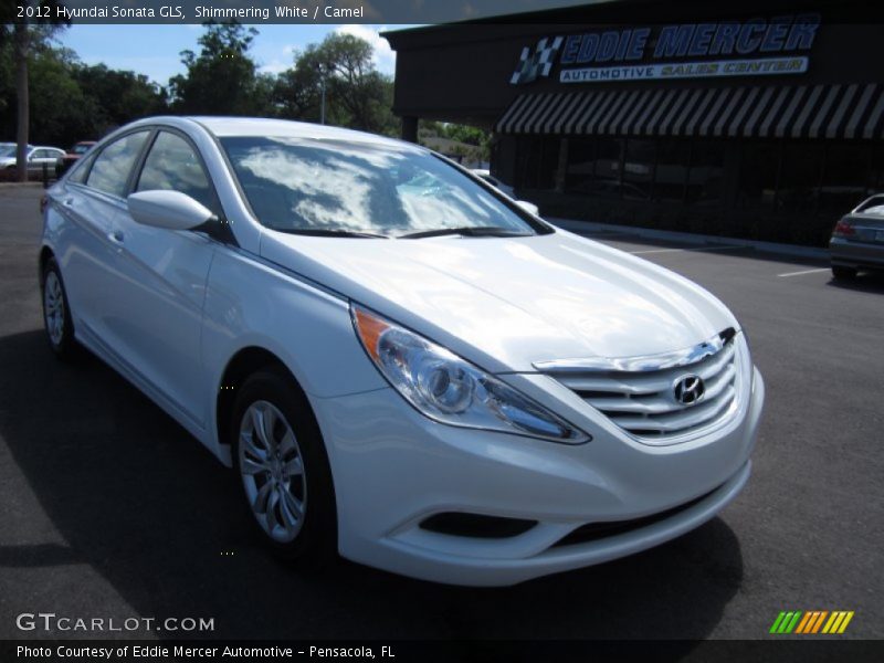 Shimmering White / Camel 2012 Hyundai Sonata GLS