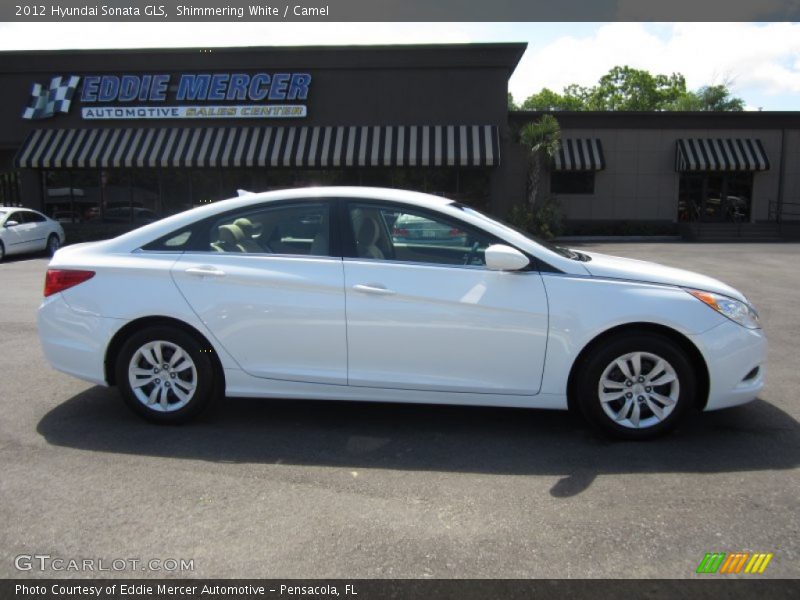 Shimmering White / Camel 2012 Hyundai Sonata GLS