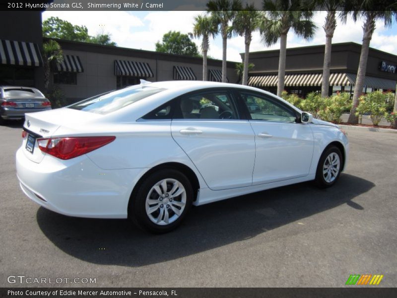 Shimmering White / Camel 2012 Hyundai Sonata GLS