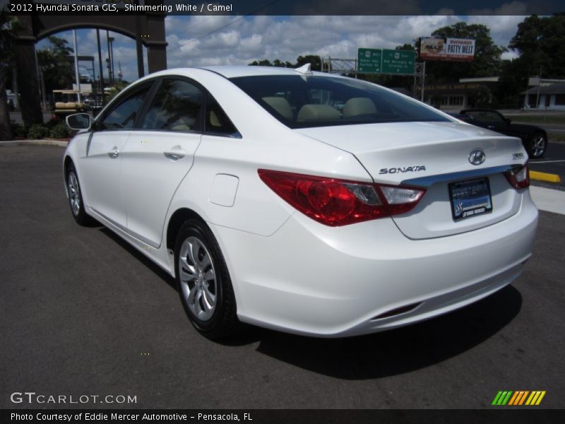 Shimmering White / Camel 2012 Hyundai Sonata GLS