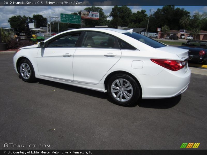 Shimmering White / Camel 2012 Hyundai Sonata GLS