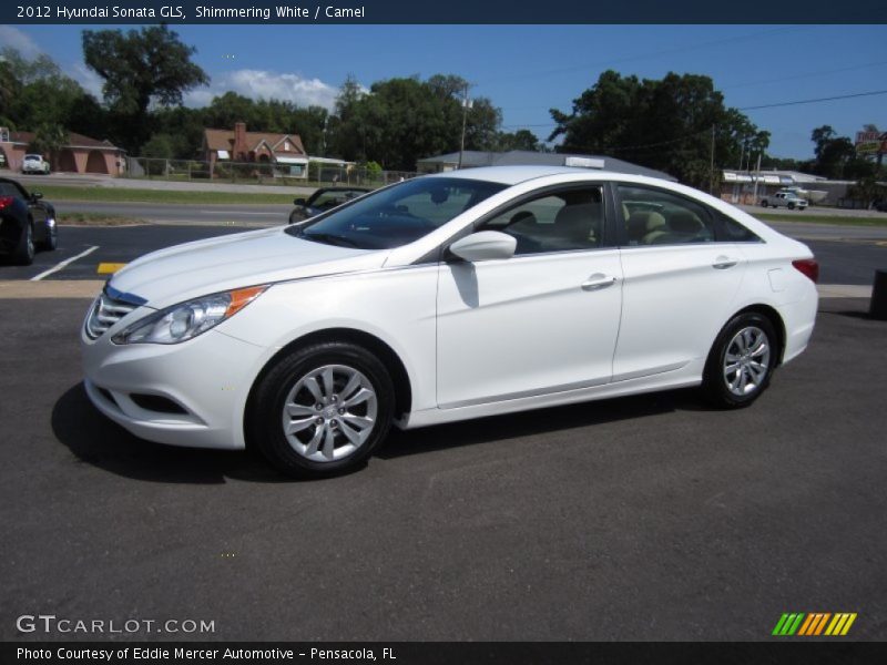 Shimmering White / Camel 2012 Hyundai Sonata GLS