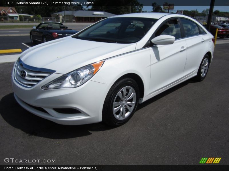Shimmering White / Camel 2012 Hyundai Sonata GLS