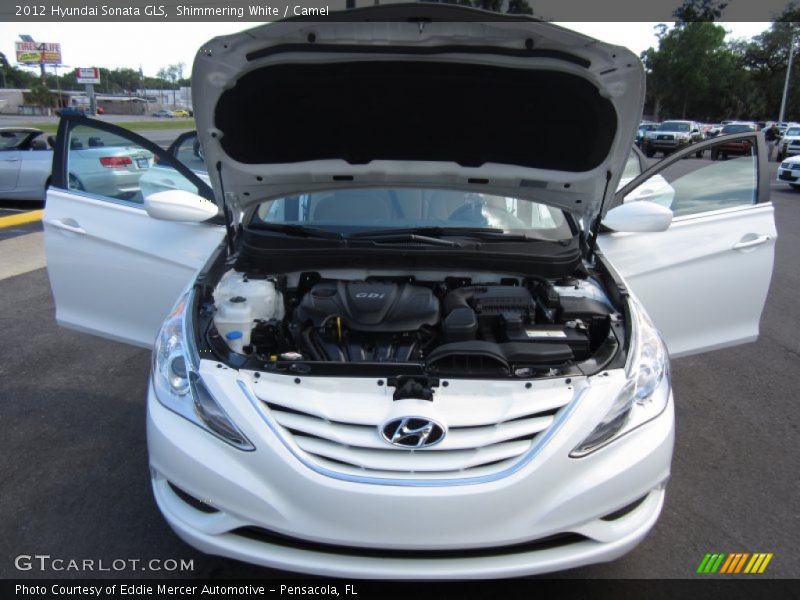 Shimmering White / Camel 2012 Hyundai Sonata GLS