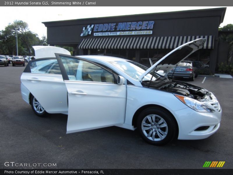 Shimmering White / Camel 2012 Hyundai Sonata GLS