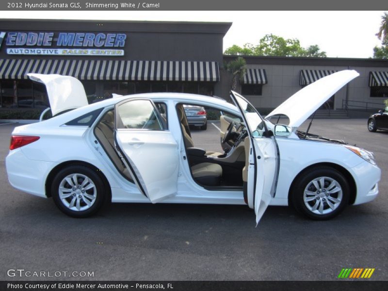 Shimmering White / Camel 2012 Hyundai Sonata GLS
