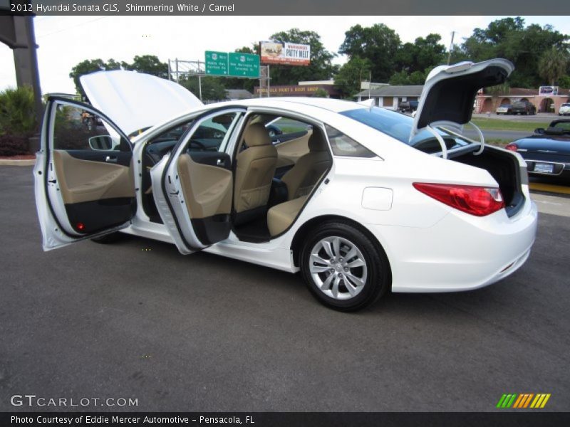 Shimmering White / Camel 2012 Hyundai Sonata GLS