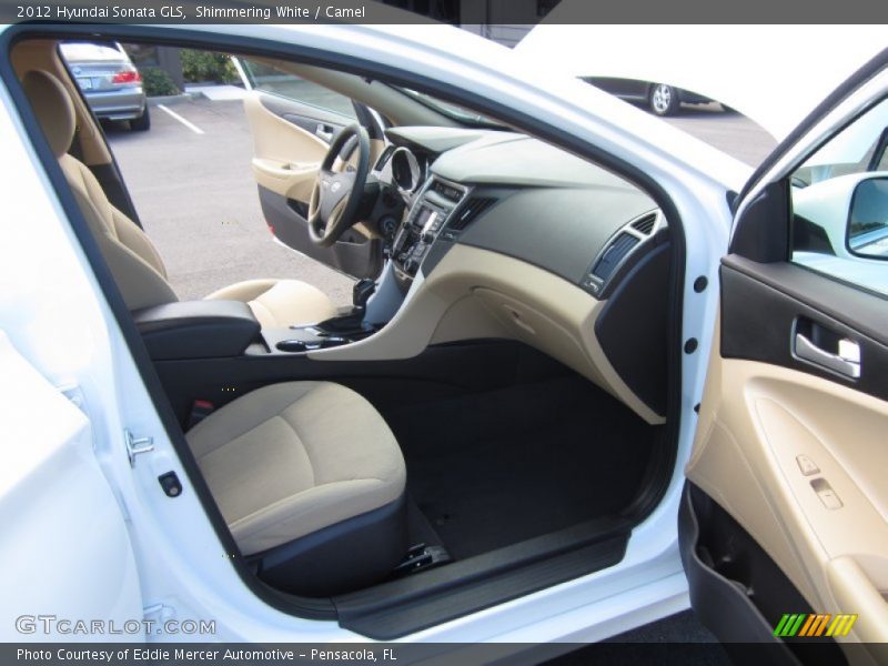 Shimmering White / Camel 2012 Hyundai Sonata GLS
