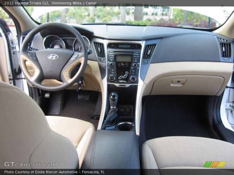 Shimmering White / Camel 2012 Hyundai Sonata GLS