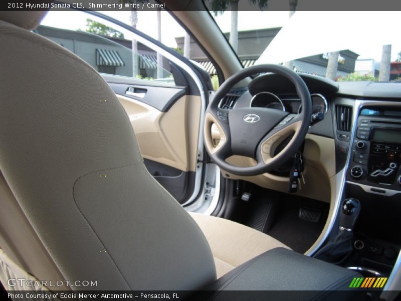 Shimmering White / Camel 2012 Hyundai Sonata GLS