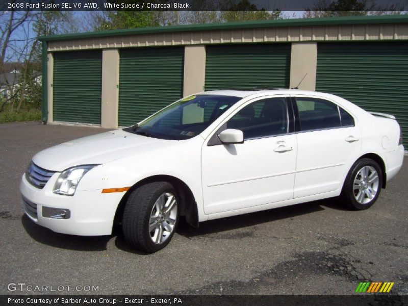 White Suede / Charcoal Black 2008 Ford Fusion SEL V6 AWD