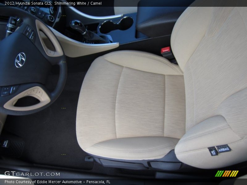 Shimmering White / Camel 2012 Hyundai Sonata GLS