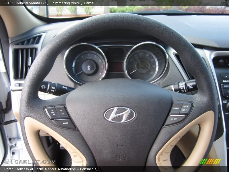 Shimmering White / Camel 2012 Hyundai Sonata GLS