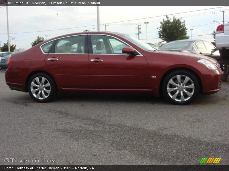 Crimson Roulette Pearl / Wheat 2007 Infiniti M 35 Sedan