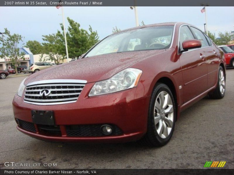 Crimson Roulette Pearl / Wheat 2007 Infiniti M 35 Sedan