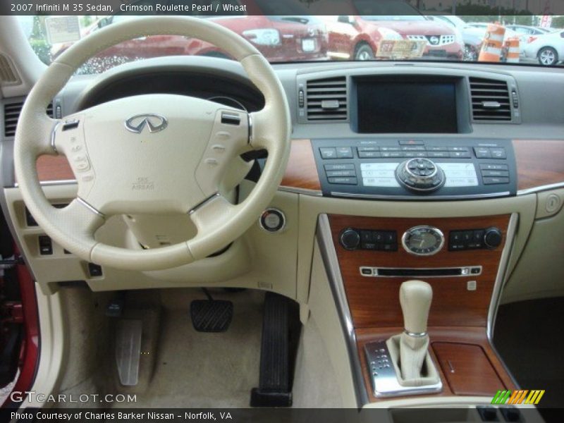 Crimson Roulette Pearl / Wheat 2007 Infiniti M 35 Sedan