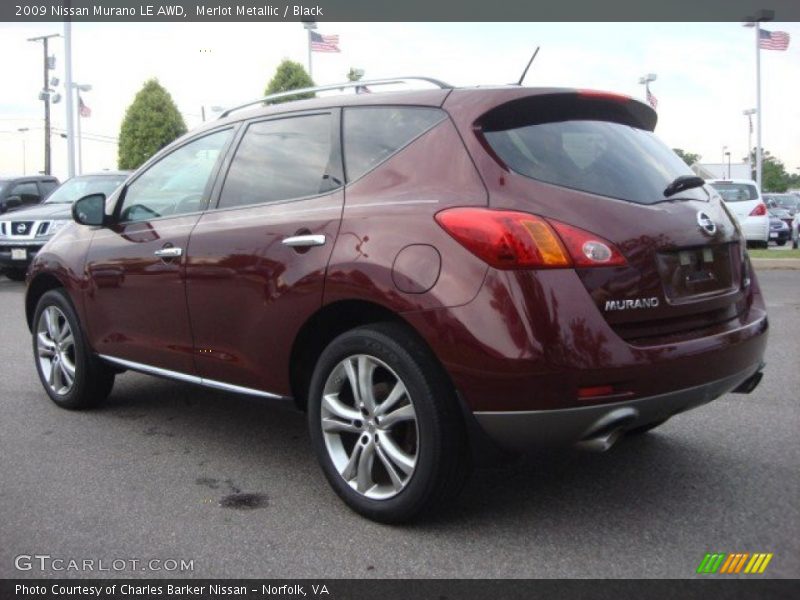 Merlot Metallic / Black 2009 Nissan Murano LE AWD