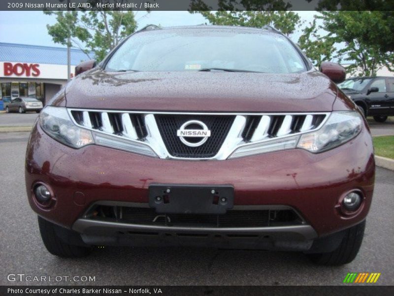Merlot Metallic / Black 2009 Nissan Murano LE AWD