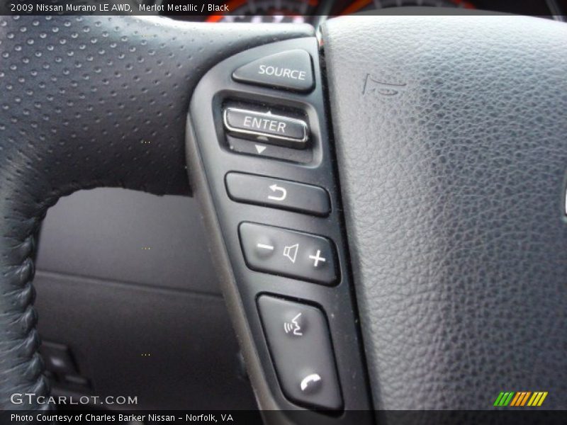 Merlot Metallic / Black 2009 Nissan Murano LE AWD