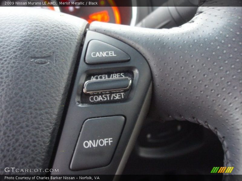 Merlot Metallic / Black 2009 Nissan Murano LE AWD