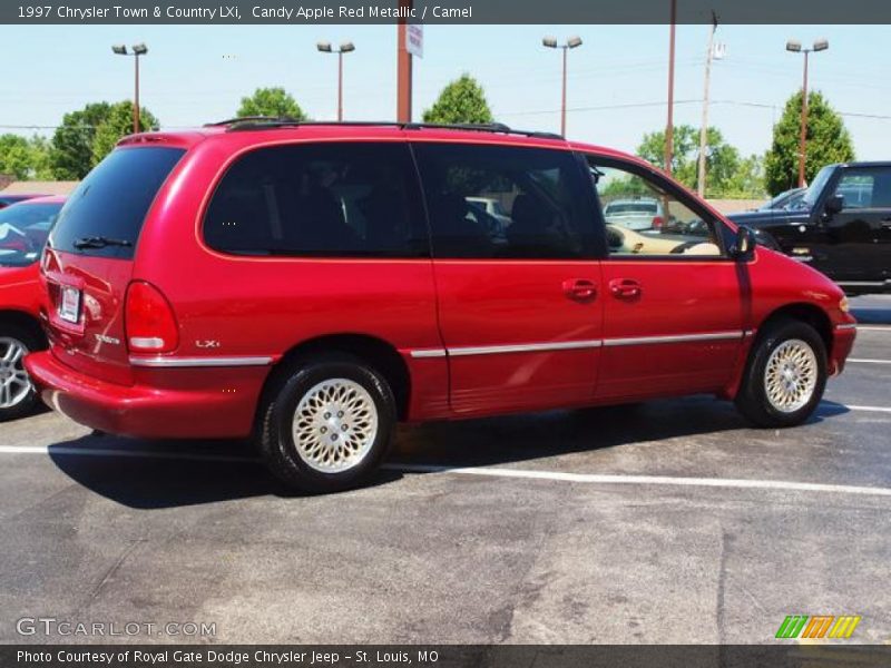 Candy Apple Red Metallic / Camel 1997 Chrysler Town & Country LXi