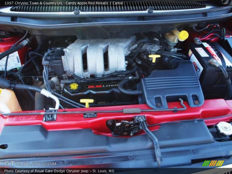 Candy Apple Red Metallic / Camel 1997 Chrysler Town & Country LXi
