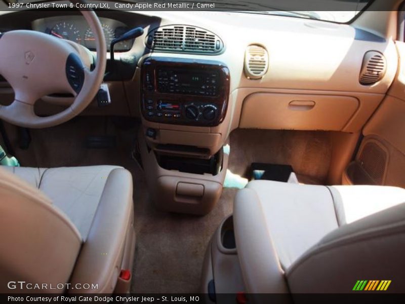 Candy Apple Red Metallic / Camel 1997 Chrysler Town & Country LXi