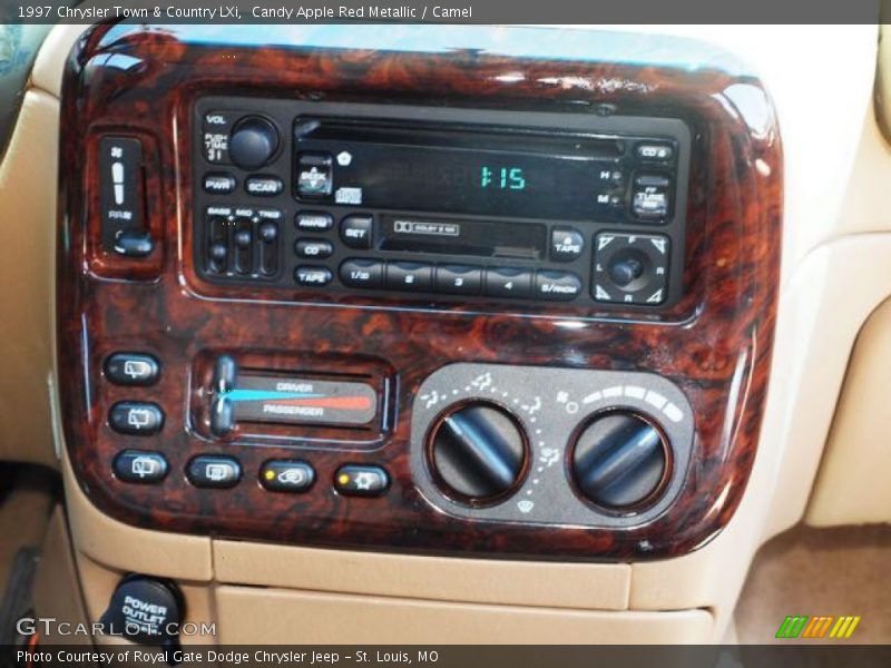 Candy Apple Red Metallic / Camel 1997 Chrysler Town & Country LXi