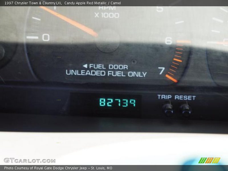 Candy Apple Red Metallic / Camel 1997 Chrysler Town & Country LXi