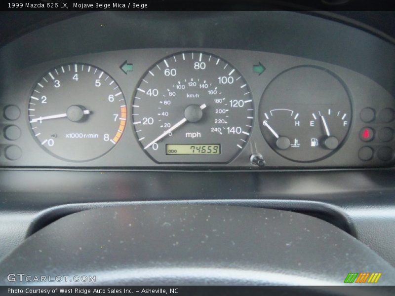 Mojave Beige Mica / Beige 1999 Mazda 626 LX