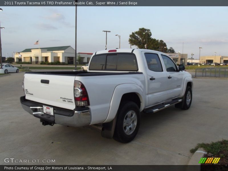 Super White / Sand Beige 2011 Toyota Tacoma V6 TRD PreRunner Double Cab