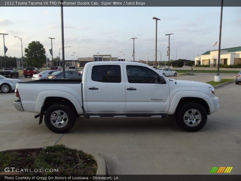 Super White / Sand Beige 2011 Toyota Tacoma V6 TRD PreRunner Double Cab