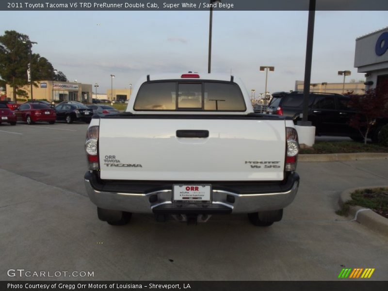 Super White / Sand Beige 2011 Toyota Tacoma V6 TRD PreRunner Double Cab