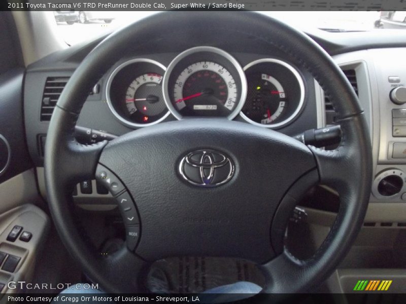 Super White / Sand Beige 2011 Toyota Tacoma V6 TRD PreRunner Double Cab