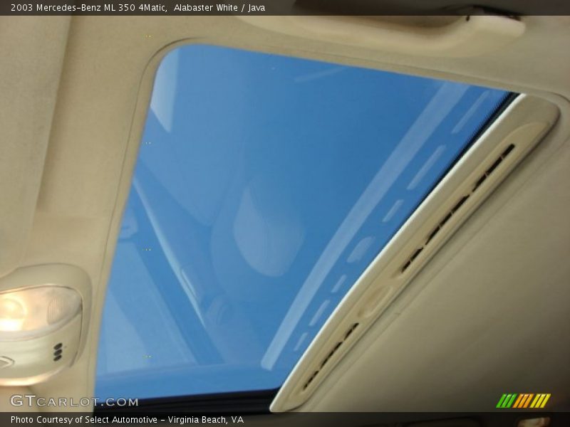 Alabaster White / Java 2003 Mercedes-Benz ML 350 4Matic