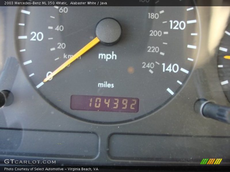 Alabaster White / Java 2003 Mercedes-Benz ML 350 4Matic