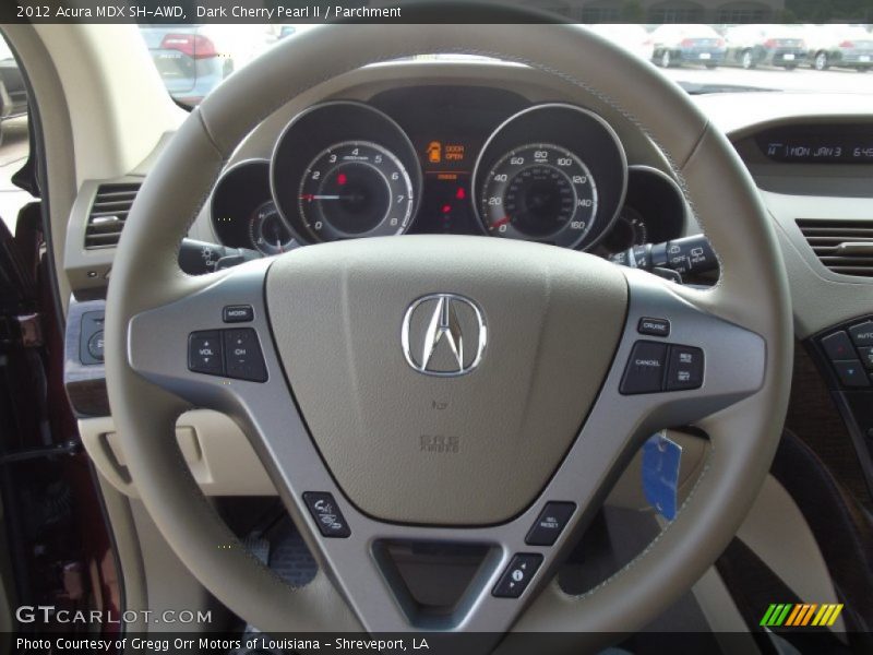 Dark Cherry Pearl II / Parchment 2012 Acura MDX SH-AWD