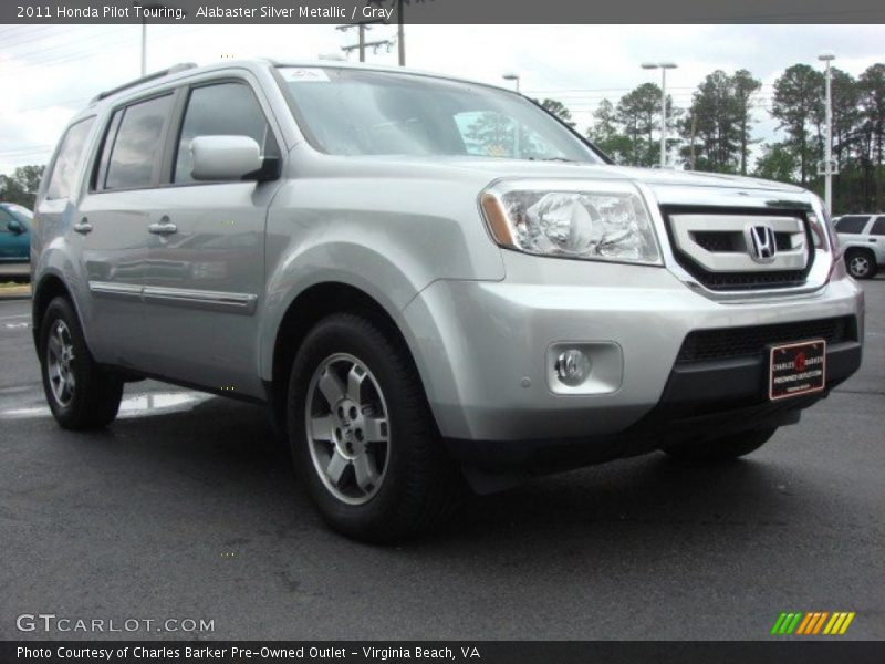 Alabaster Silver Metallic / Gray 2011 Honda Pilot Touring