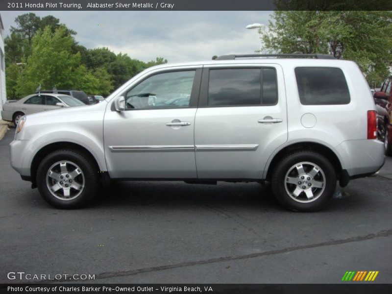 Alabaster Silver Metallic / Gray 2011 Honda Pilot Touring