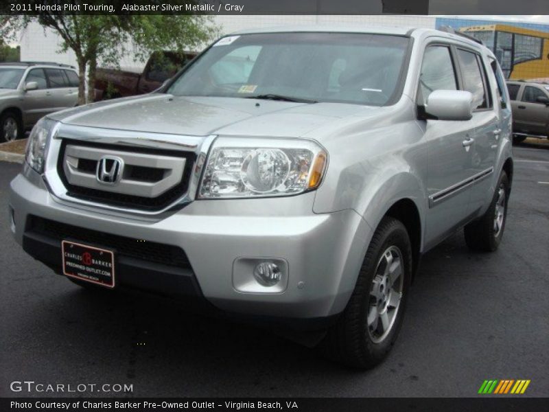 Alabaster Silver Metallic / Gray 2011 Honda Pilot Touring