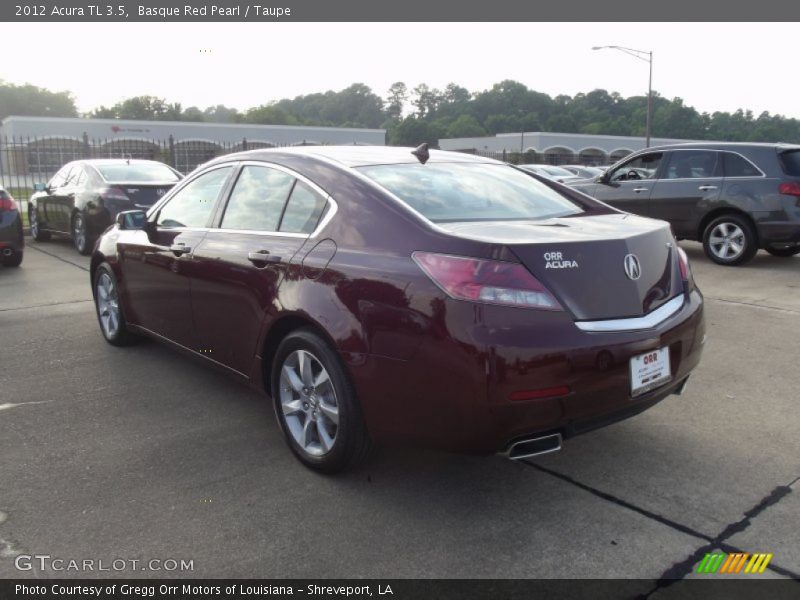Basque Red Pearl / Taupe 2012 Acura TL 3.5