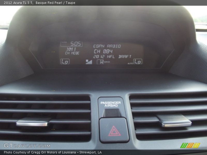 Basque Red Pearl / Taupe 2012 Acura TL 3.5