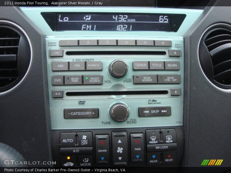 Alabaster Silver Metallic / Gray 2011 Honda Pilot Touring