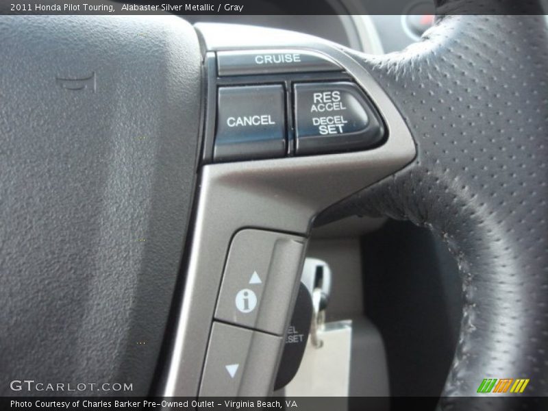 Alabaster Silver Metallic / Gray 2011 Honda Pilot Touring