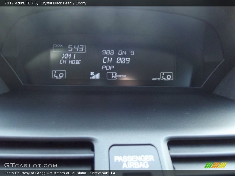 Crystal Black Pearl / Ebony 2012 Acura TL 3.5