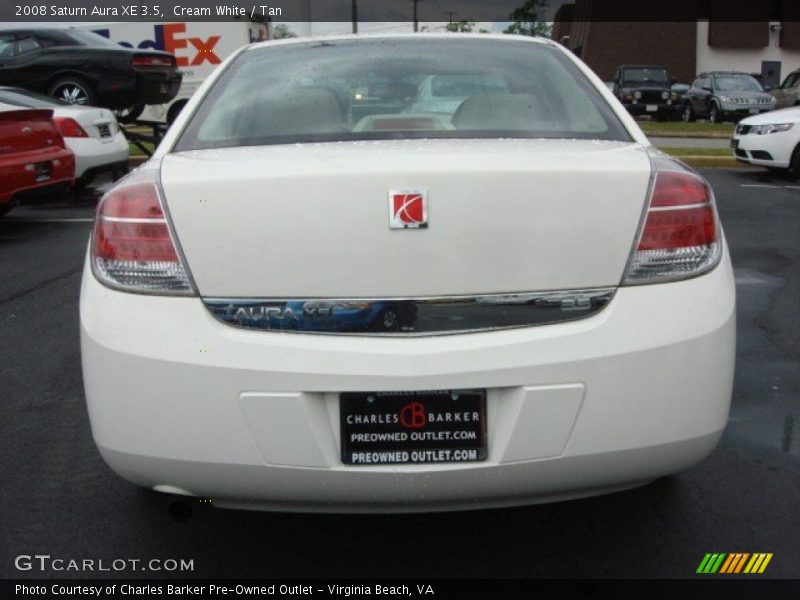 Cream White / Tan 2008 Saturn Aura XE 3.5