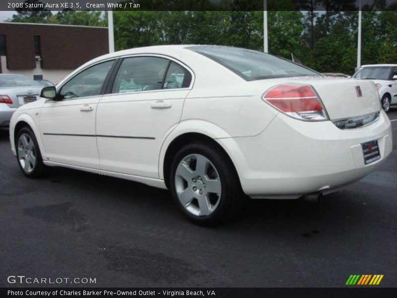 Cream White / Tan 2008 Saturn Aura XE 3.5