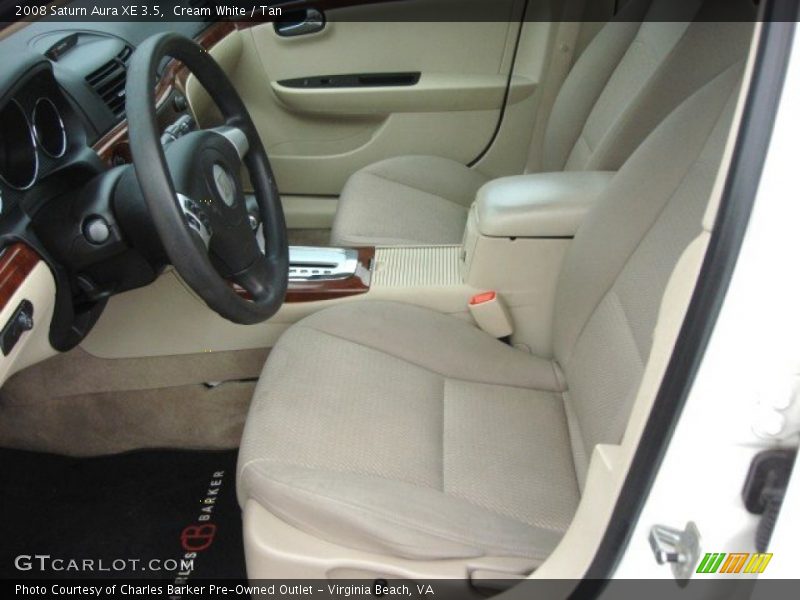 Cream White / Tan 2008 Saturn Aura XE 3.5
